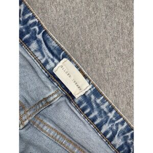 Gilded Intent Jeans Womens 25x32 90s Wide Leg Light Wash Denim Slit‎ Hem BOHO